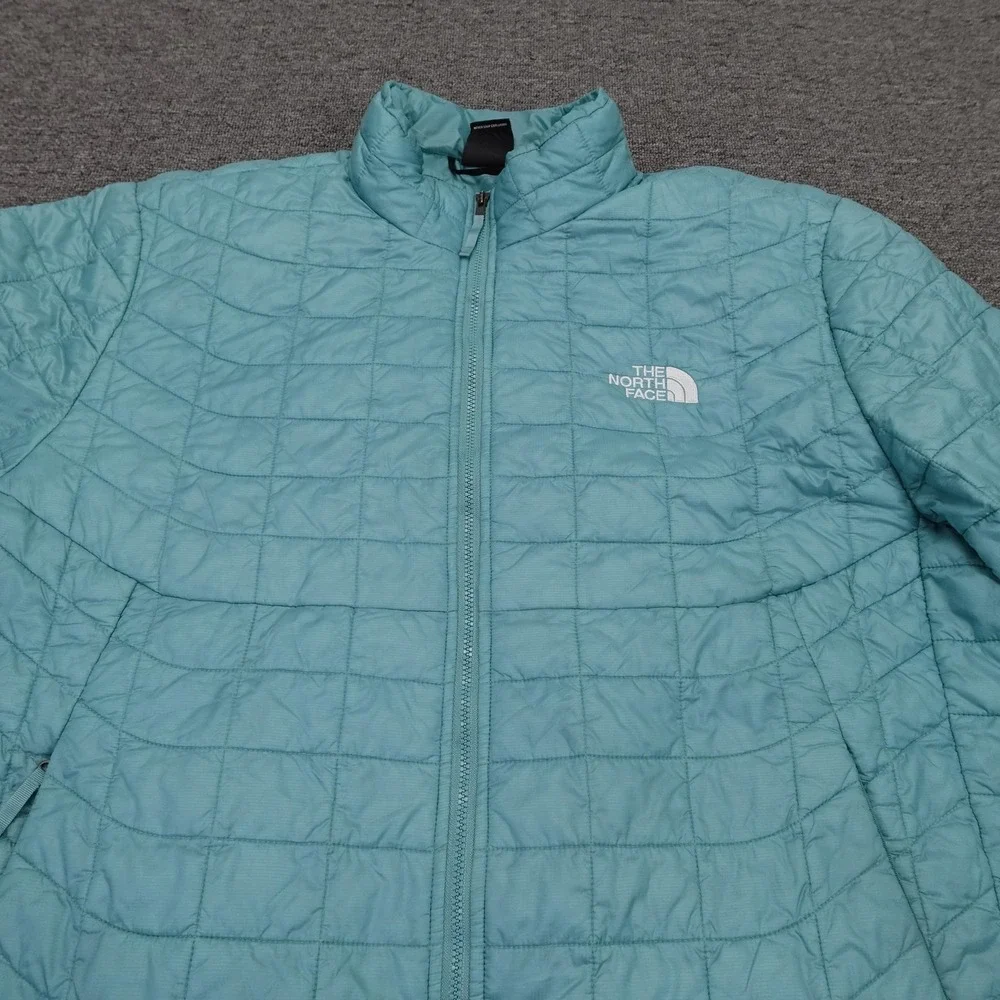 The North Face ThermoBall Eco Jacket Mens Large Blue Puffer Insulated Zip